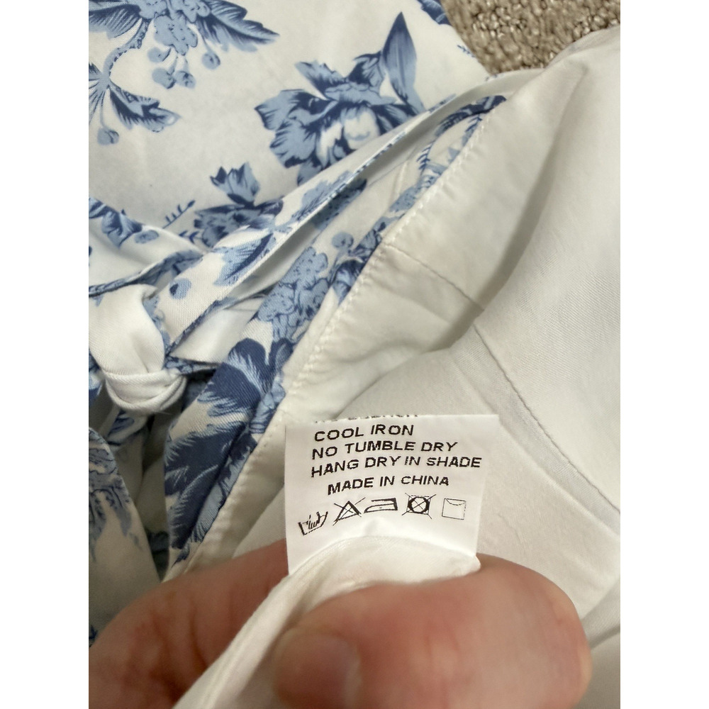 Billy J Alessandra Tie Up Midi Dress - Blue Floral - Size 16 - Tie Strap - Picture 15 of 15